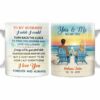 Personalized To Husband Beach Sunset Mug