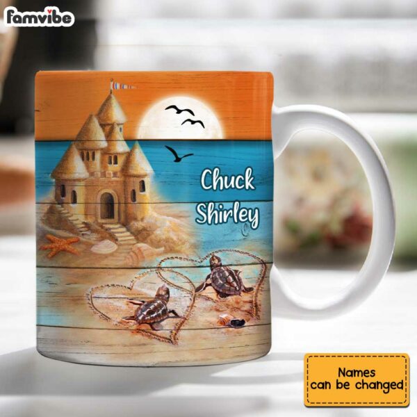 Personalized Turtle Couple Sunset Mug