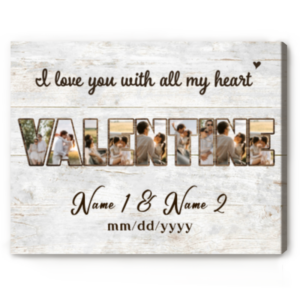 Personalized Valentine’s Gifts, Valentine Photo Collage, Romantic Valentines Day Gifts