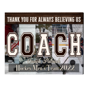 Personalized Vintage Gifts For Hockey Coaches, Hockey Coach Gift Print, Assistant Coach Gifts
