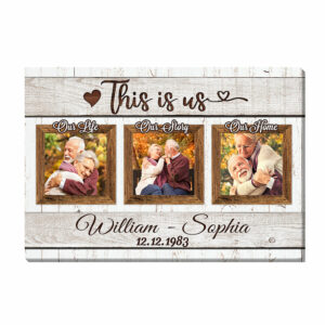 Personalized Wedding Aniversary Gift For Couple Upload Photo Canvas