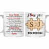 Personalized Wife I Love You To Pieces Mug