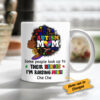 Personlized Autism Mom BWA Raising Her Hero Mug