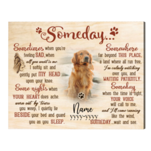 Pet Memorial Gifts, Loss Of A Dog Gift, Personalized Pet Photo Memorial Canvas