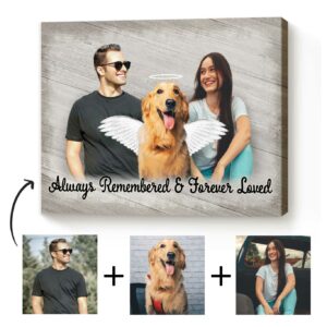 Pet Memorial Portraits, Add Loved One To Picture, Combine Photos Canvas, Pet Loss Gifts – Best Personalized Gifts For Everyone