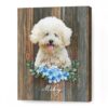 Pet Portrait Painting, Custom Gifts For Dog Owners, Cute Dog Portrait With Flowers – Best Personalized Gifts For Everyone