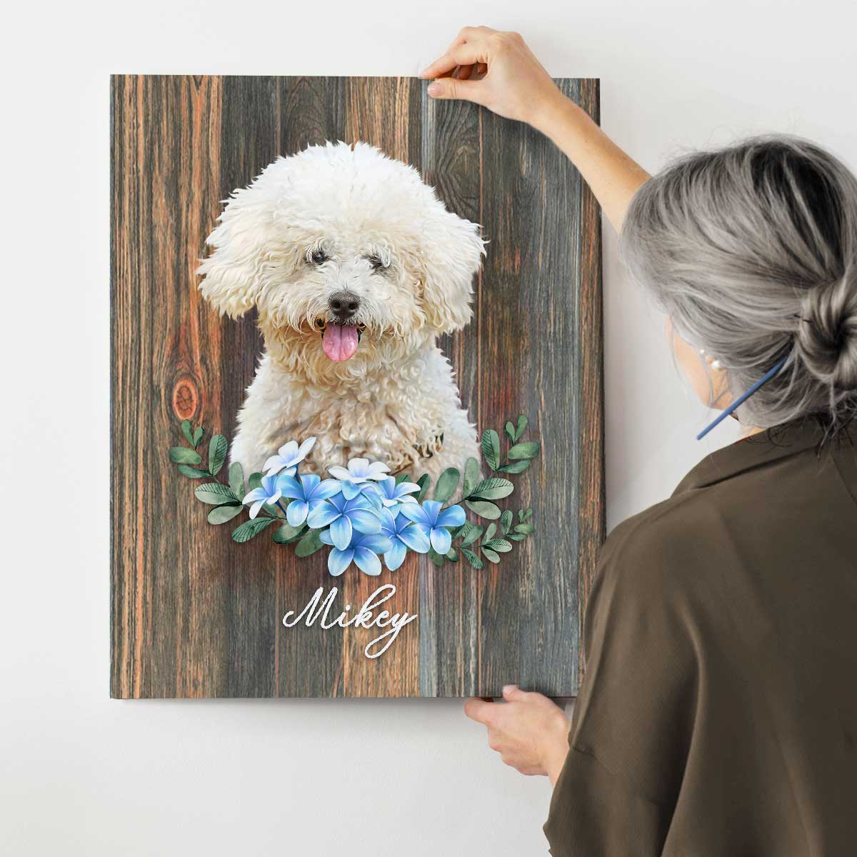 Pet Portrait Painting, Custom Gifts For Dog Owners, Cute Dog Portrait With Flowers - Best Personalized Gifts For Everyone Pet Portrait Painting, Custom Gifts For Dog Owners, Cute Dog Portrait With Flowers - Best Personalized Gifts For Everyone