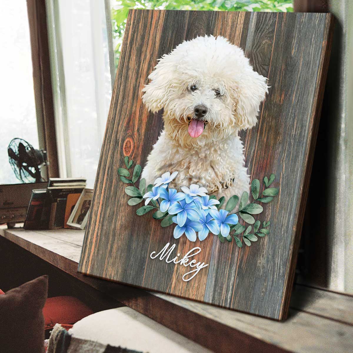 Pet Portrait Painting, Custom Gifts For Dog Owners, Cute Dog Portrait With Flowers - Best Personalized Gifts For Everyone Pet Portrait Painting, Custom Gifts For Dog Owners, Cute Dog Portrait With Flowers - Best Personalized Gifts For Everyone