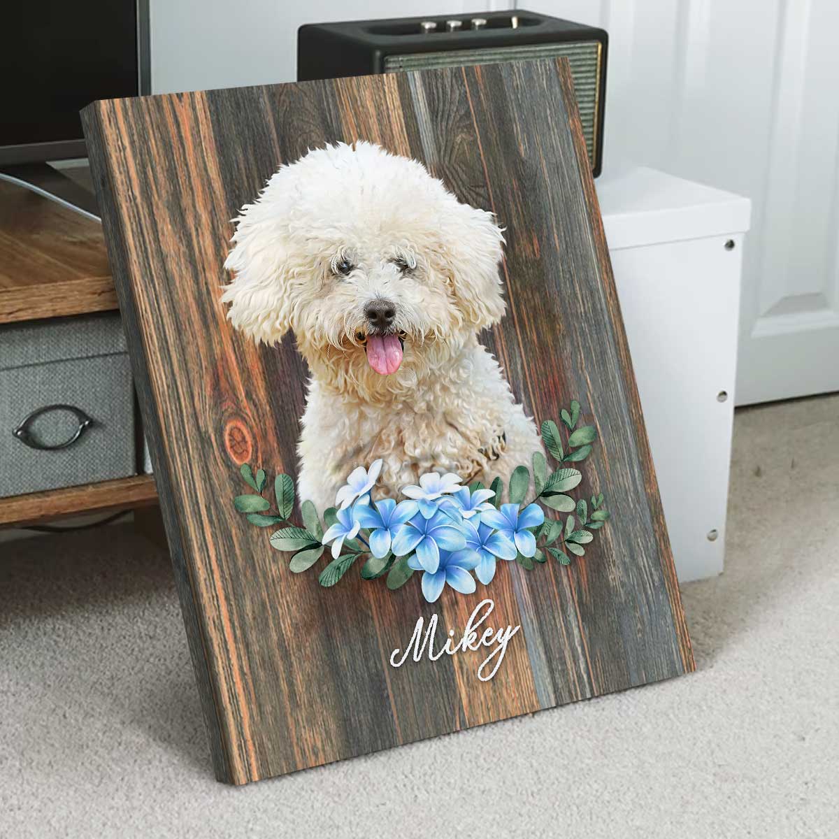 Pet Portrait Painting, Custom Gifts For Dog Owners, Cute Dog Portrait With Flowers - Best Personalized Gifts For Everyone Pet Portrait Painting, Custom Gifts For Dog Owners, Cute Dog Portrait With Flowers - Best Personalized Gifts For Everyone