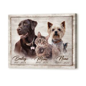 Pet Portrait, Put Pet Photo On Canvas, Custom Pet Gifts, Gift For Dog Dad