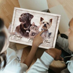 Pet Portrait, Put Pet Photo On Canvas, Custom Pet Gifts, Gift For Dog Dad
