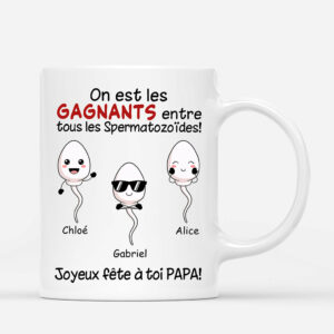 Petits-Enfants Mignons, Fete Des Peres – Cadeau Personnalise  Mug pour PapaPapi