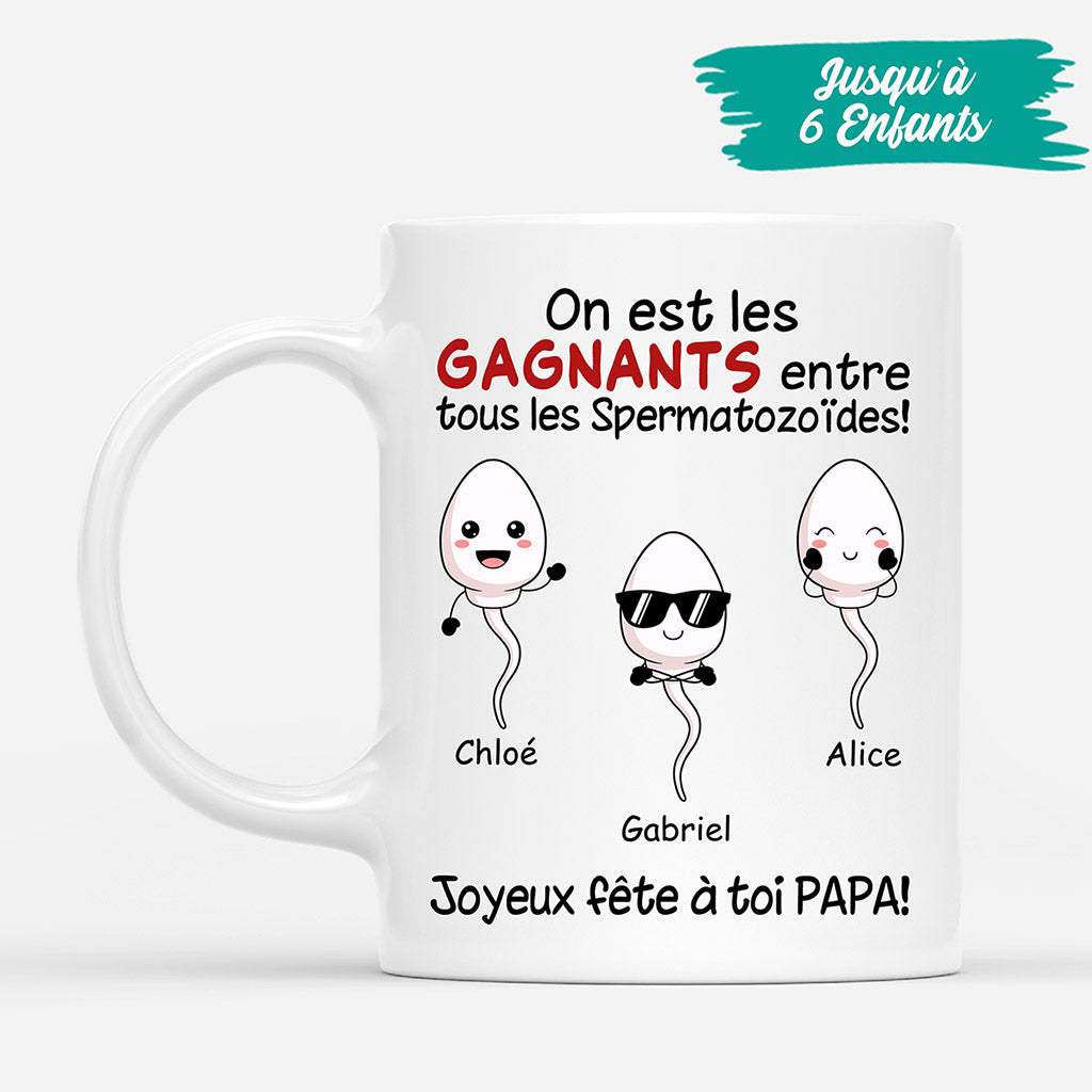 Petits-Enfants Mignons, Fete Des Peres - Cadeau Personnalise Mug pour PapaPapi Petits-Enfants Mignons, Fete Des Peres - Cadeau Personnalise Mug pour PapaPapi