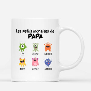Petits Monstres De Papi Papa – Cadeau Personnalise Mug pour PapaPapi