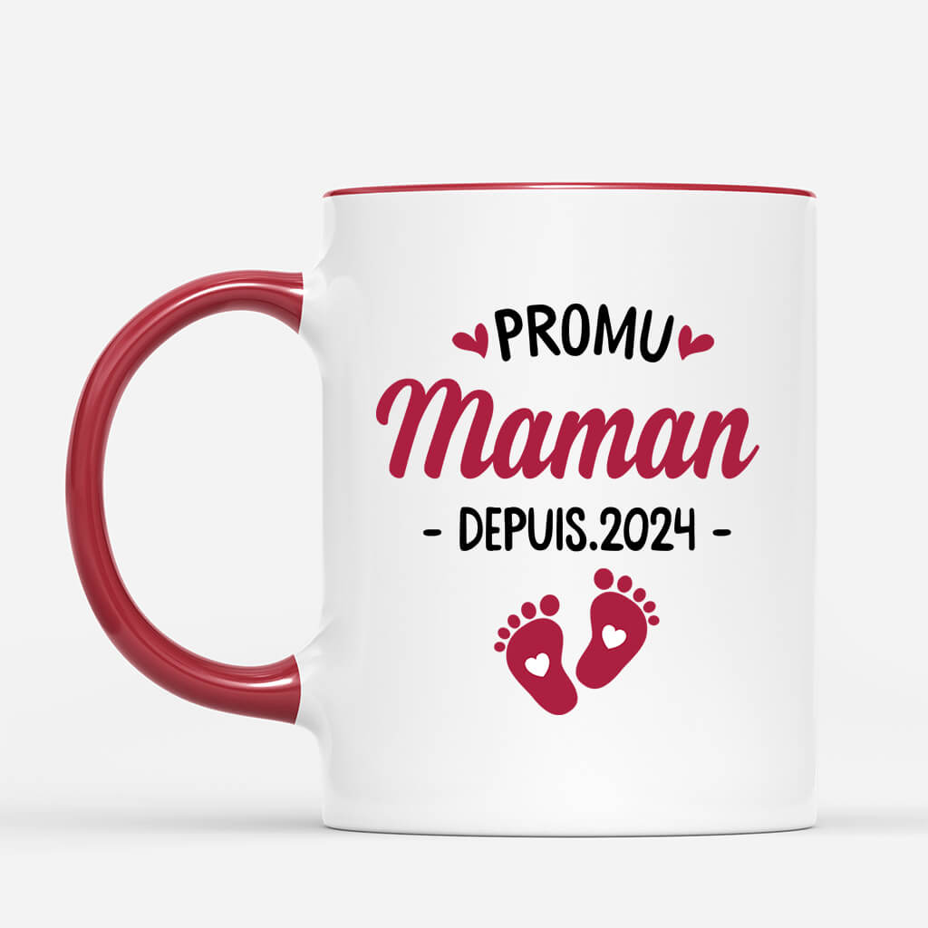 Promu Maman - Cadeau Personnalise Mug pour future maman Promu Maman - Cadeau Personnalise Mug pour future maman