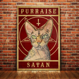 Purraise Satan Sphynx Cat Canvas