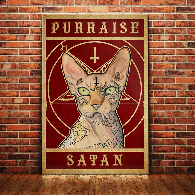 Purraise Satan Sphynx Cat Canvas Purraise Satan Sphynx Cat Canvas
