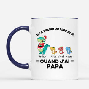 Quand J_ai Maman Mamie – Cadeau Personnalise  Mug pour Papa Papi Noel