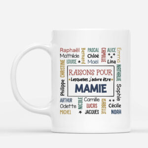 Raisons Pour Lesquelles J_Adore Etre Papy Mamie – Cadeau Personnalise  Mug Pour Famille