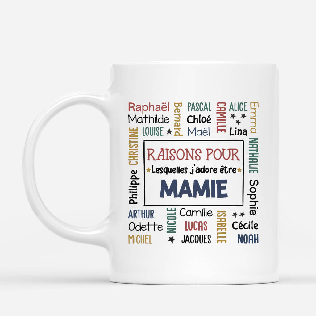 Raisons Pour Lesquelles J_Adore Etre Papy Mamie - Cadeau Personnalise Mug Pour Famille Raisons Pour Lesquelles J_Adore Etre Papy Mamie - Cadeau Personnalise Mug Pour Famille