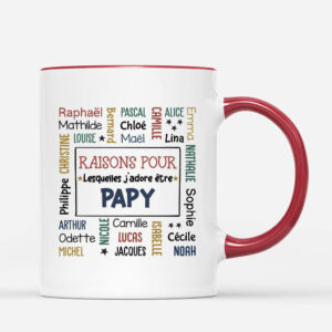 Raisons Pour Lesquelles J_Adore Etre Papy Mamie – Cadeau Personnalise  Mug Pour Famille