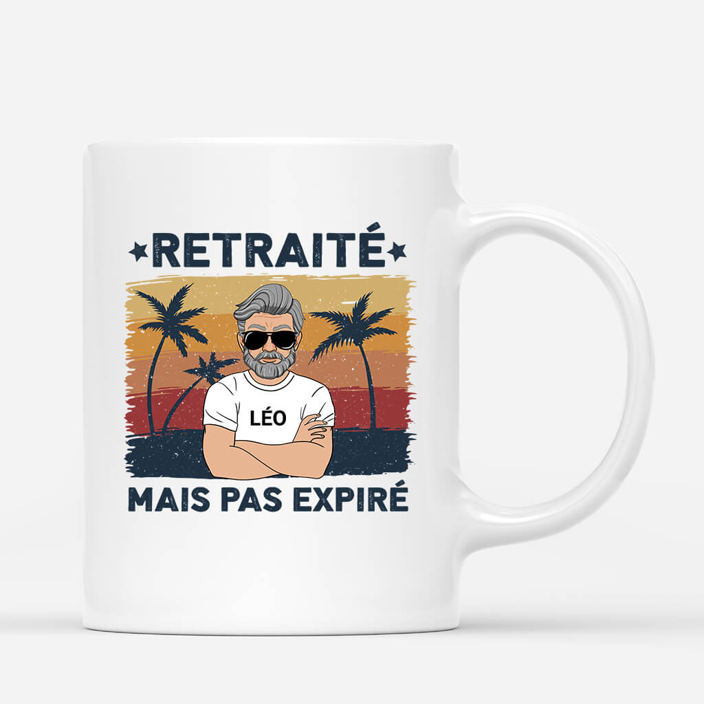 Retraite Mais Pas Expire - Cadeau Personnalise Mug pour Papa Papi Retraite Mais Pas Expire - Cadeau Personnalise Mug pour Papa Papi