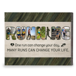 Running Photo Collage Canvas Personalized, Runner Lover Gifts, Marathon Running Gifts For Him – Best Personalized Gifts For Everyone