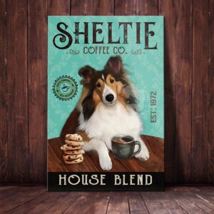Shetland Sheepdog Coffee Company Canvas