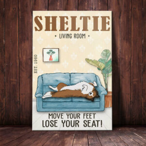 Shetland Sheepdog Living Room Canvas
