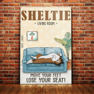 Shetland Sheepdog Living Room Canvas