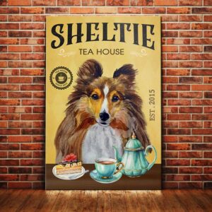 Shetland Sheepdog Tea Company Canvas