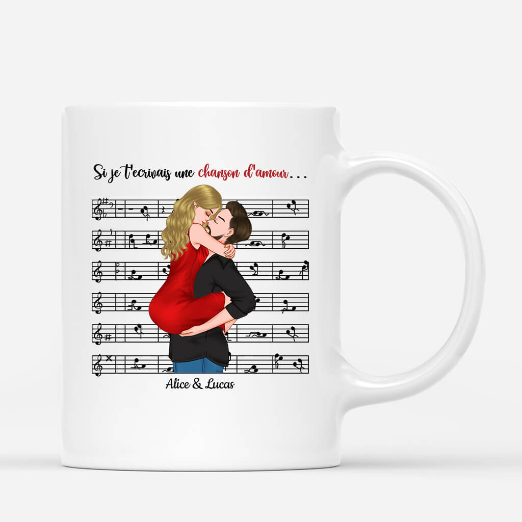 Si Je T_Ecrivais Une Chanson D_Amour - Cadeau Personnalise Mug pour Couple Si Je T_Ecrivais Une Chanson D_Amour - Cadeau Personnalise Mug pour Couple