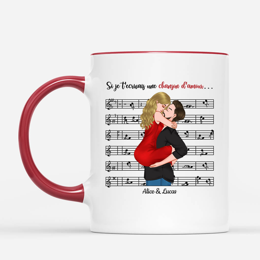 Si Je T_Ecrivais Une Chanson D_Amour - Cadeau Personnalise Mug pour Couple Si Je T_Ecrivais Une Chanson D_Amour - Cadeau Personnalise Mug pour Couple