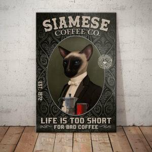 Siamese Cat Coffee Company Canvas