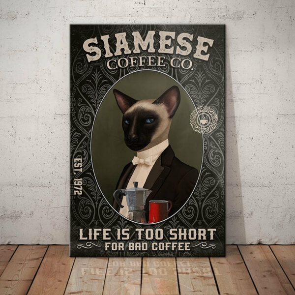 Siamese Cat Coffee Company Canvas