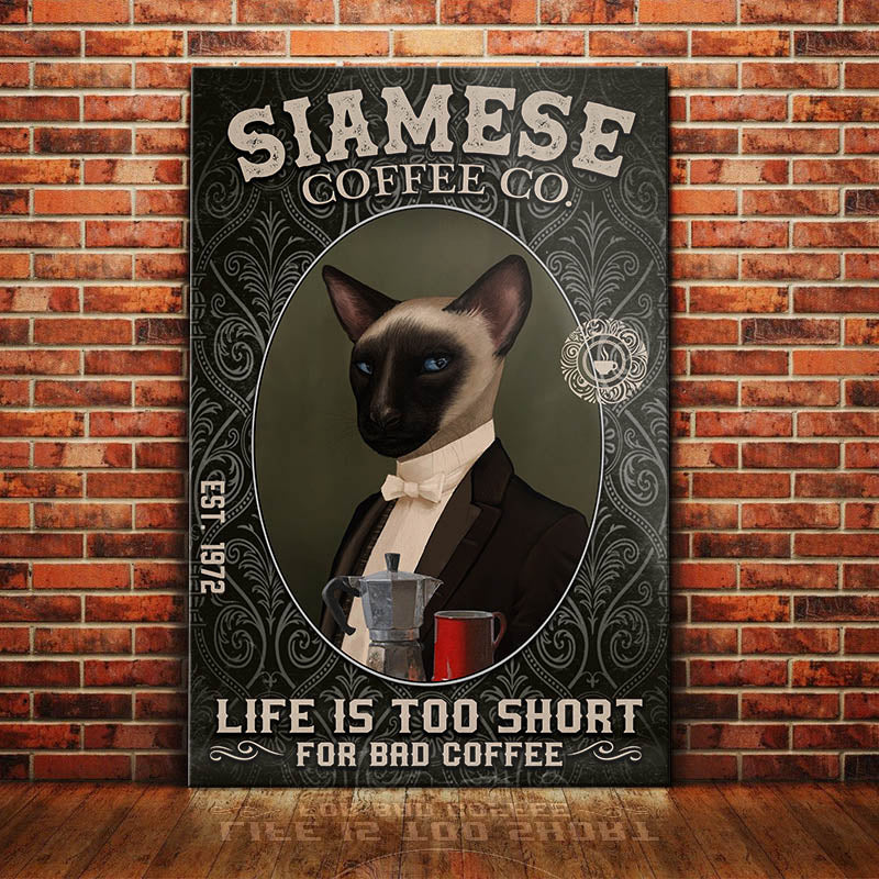 Siamese Cat Coffee Company Canvas Siamese Cat Coffee Company Canvas