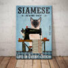 Siamese Cat Sewing Shop Canvas