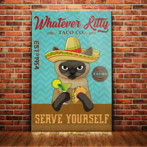 Siamese Cat Taco Company Canvas