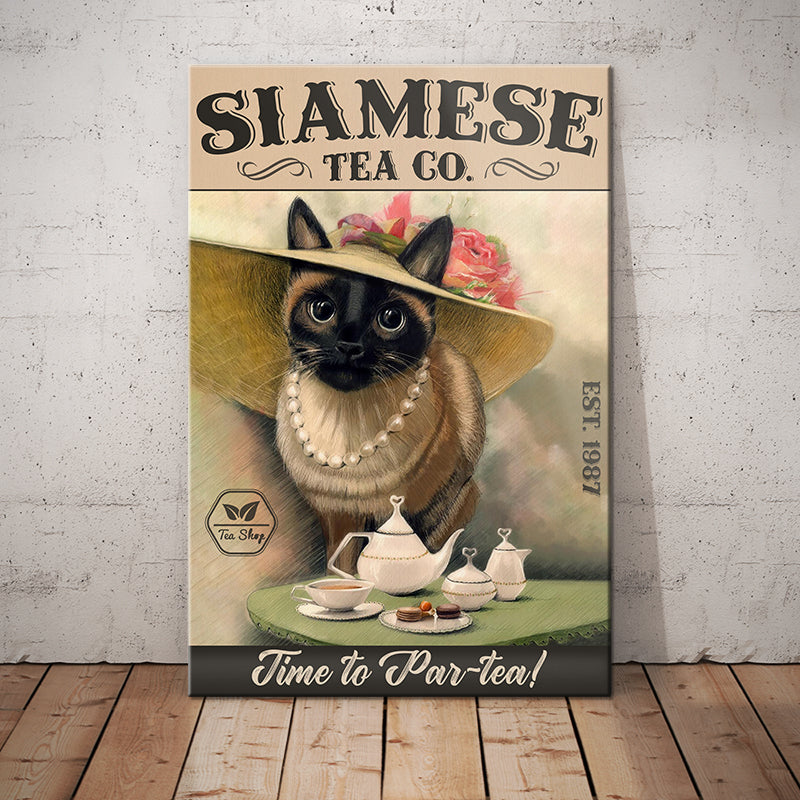 Siamese Cat Tea Company Canvas Siamese Cat Tea Company Canvas