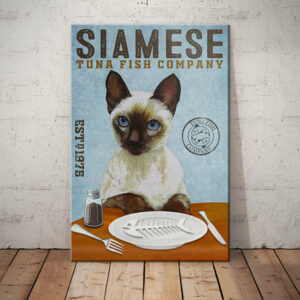 Siamese Cat Tuna Fish Company Canvas