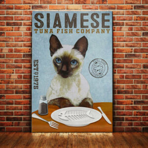 Siamese Cat Tuna Fish Company Canvas