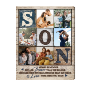 Son Photo Collage Gift, Son Birthday Gifts, Gifts For Son, Personalized Canvas, Wall Decor