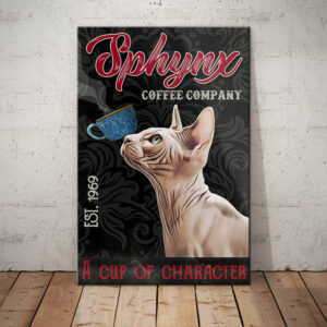 Sphynx Cat Coffee Company Canvas