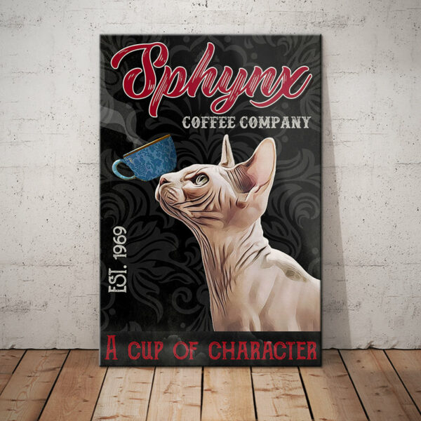 Sphynx Cat Coffee Company Canvas