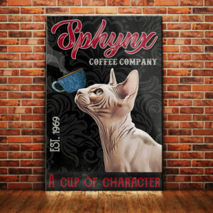 Sphynx Cat Coffee Company Canvas