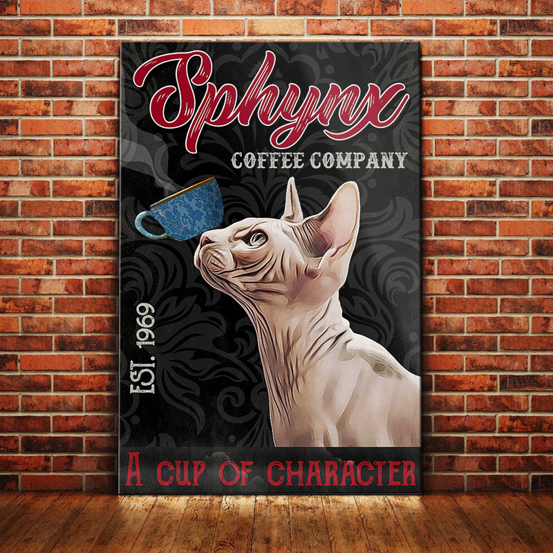 Sphynx Cat Coffee Company Canvas Sphynx Cat Coffee Company Canvas