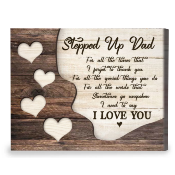 Stepped Up Dad Gifts, Step Dad Christmas Gifts, Unique Father’s Day Gifts, I Love You