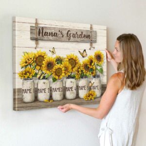 Sunflower Grandmas Garden Sign Custom Grandma Gifts With Grandkids Names Grandma Mothers Day Gift Ideas Best Personalized Gifts For Everyone 1