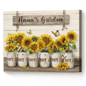 Sunflower Grandmas Garden Sign Custom Grandma Gifts With Grandkids Names Grandma Mothers Day Gift Ideas Best Personalized Gifts For Everyone 2