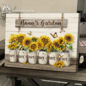 Sunflower Grandmas Garden Sign Custom Grandma Gifts With Grandkids Names Grandma Mothers Day Gift Ideas Best Personalized Gifts For Everyone 3